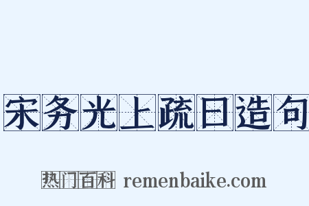 宋务光上疏曰造句是什么意思的图片